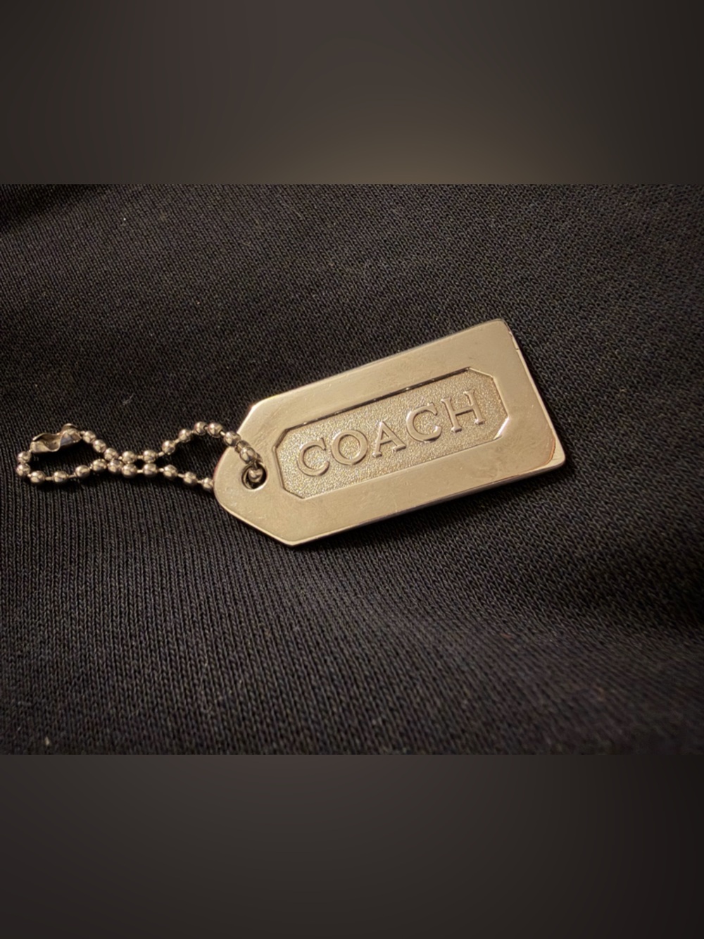Coach Silver Hang Tag